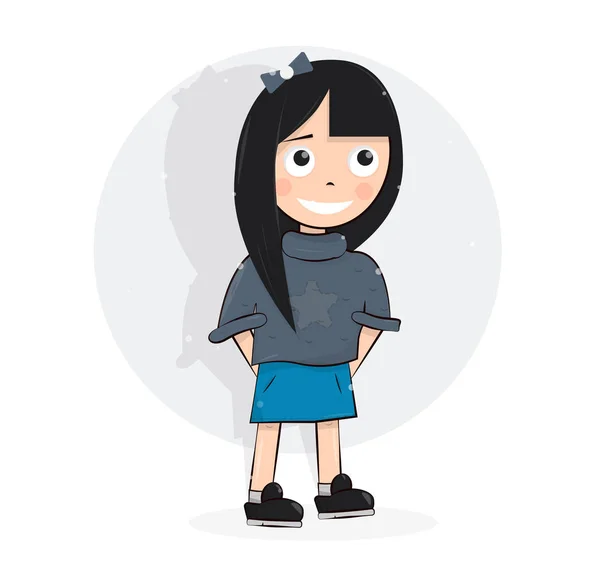 Cartoon personaggio ragazza. Illustrazioni per sito web e stampa . — Vettoriale Stock