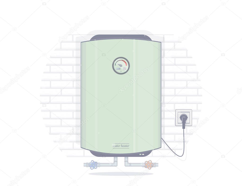 Water heater electric. Illustrations for the online store of plumbing. 