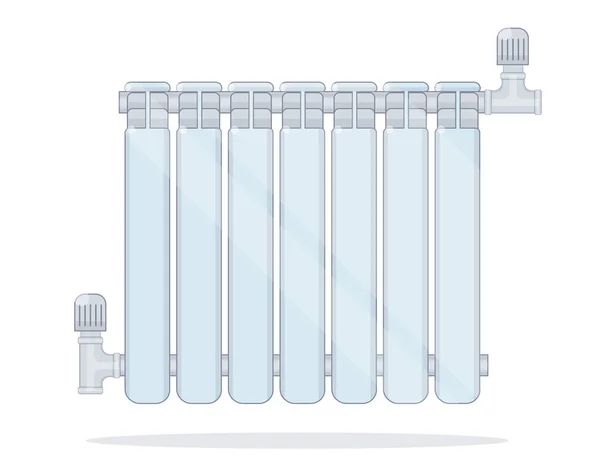 Fűtés radiátor. Az online áruház a vízvezeték szemléltetése. — Stock Vector