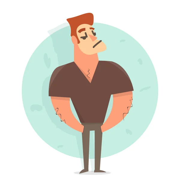 Cartoon character man vector illustration. Funny and comic style. — Stock Vector