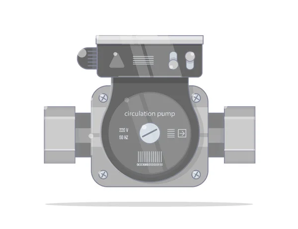 Циркуляційний насос. Яскравий лінійний стиль . — стоковий вектор