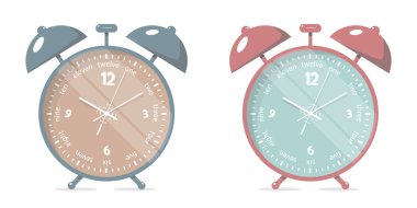 Küme çalar saat. Karikatür tarzı. 