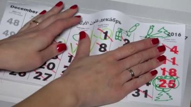 Eller Aralık Takvim ve RIP 2017 yılı Ocak apart gözyaşı