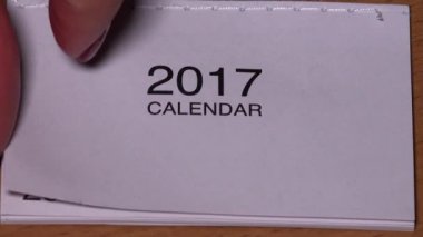 El küçük 2017 yılı takvimi Ocak sayfa açmak.