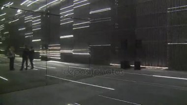 Litvanya Expo pavyon ışık Fuar ve Turizm ziyaretçi insanlar lazer