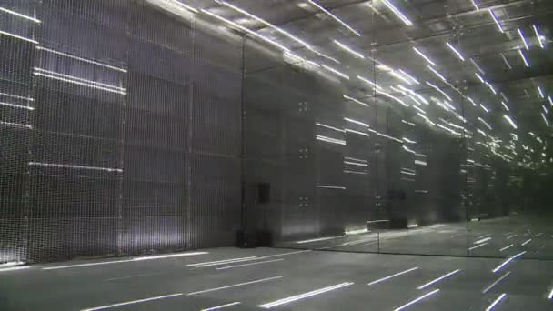 Moderna stanza di installazione di luci laser — Video Stock
