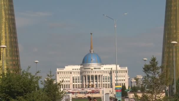 Rezydent pałacu Ak Orda w Astana, Kazachstan. — Wideo stockowe