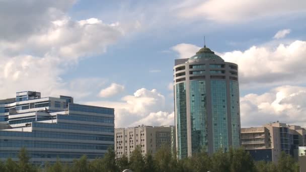 Architectonische elementen en delen van gebouwen en structuren in Astana — Stockvideo