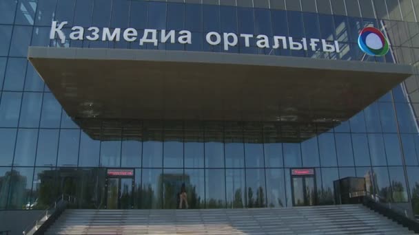 Nationella Kazakstan TV-byggnad — Stockvideo