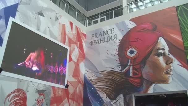 Ingresso del padiglione Francia alla mostra Expo 2017 — Video Stock