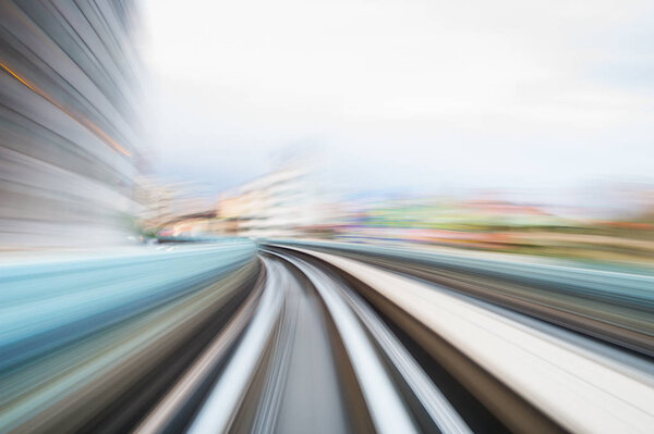 Speed motion in urban highway road tunnel