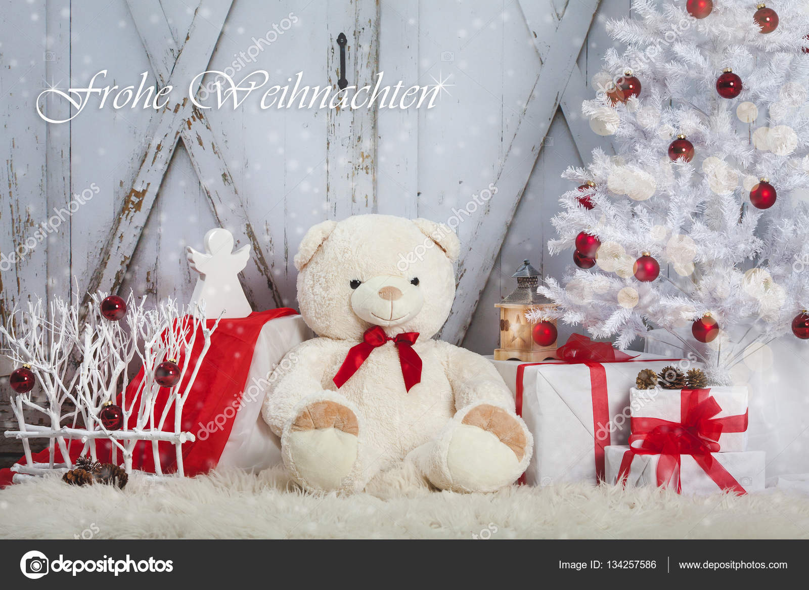 Originální vánoční přání zdarma ke stažení Veselé vánoční přání, německy. — Stock Fotografie © digiholz #134257586