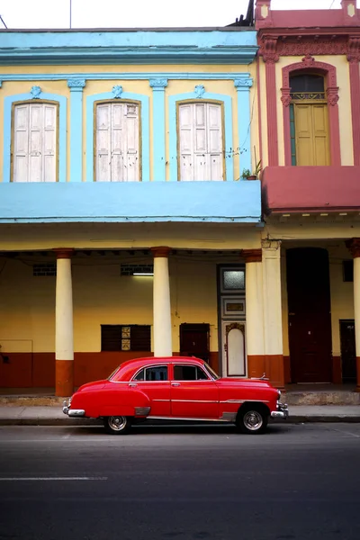 Havanna Kuba Mars 2016 Gamla Bilar Vanlig Syn Runt Centrala — Stockfoto