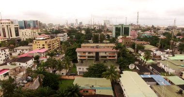 Aerial view of Lagos, Nigeria clipart