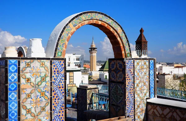 Tunis Tunézia Híres Mecsetétől Látképe — Stock Fotó