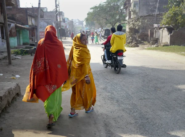 Két Saris Fényes Indiában — Stock Fotó