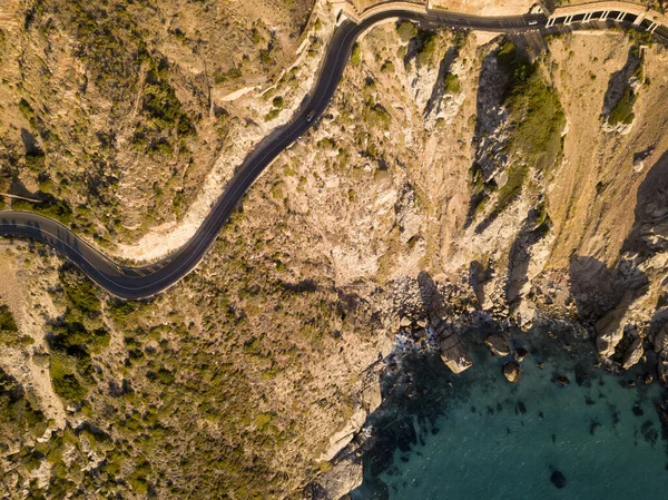 Aerial Chapmans Peak Drive Hout Bay Jihoafrická Republika — Stock fotografie