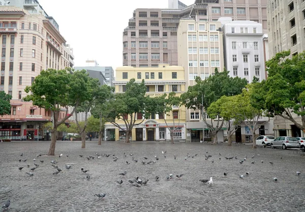 Ciudad Del Cabo Sudáfrica Abril 2020 Calles Vacías Bulliciosa Plaza — Foto de Stock
