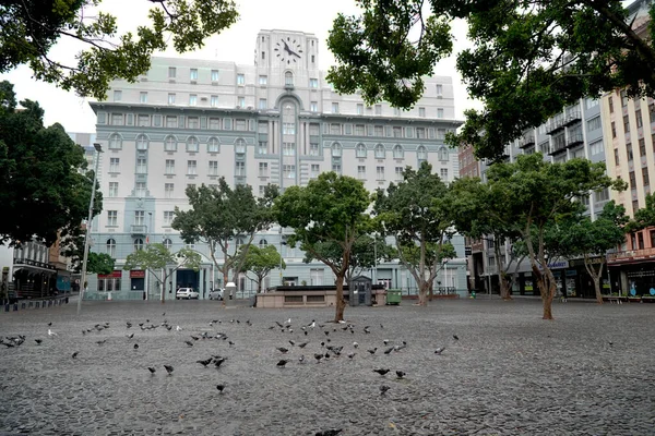 Ciudad Del Cabo Sudáfrica Abril 2020 Calles Vacías Bulliciosa Plaza — Foto de Stock