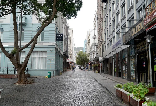 Ciudad Del Cabo Sudáfrica Abril 2020 Calles Vacías Ciudad Del — Foto de Stock