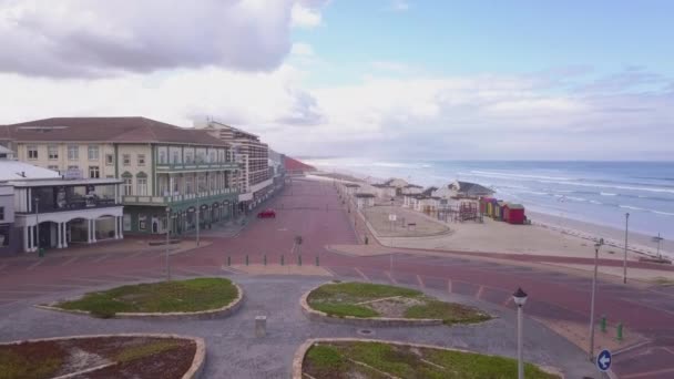 Lege Straten Muizenberg Bech Resort Kaapstad Tijdens Coronavirus Lockdown — Stockvideo