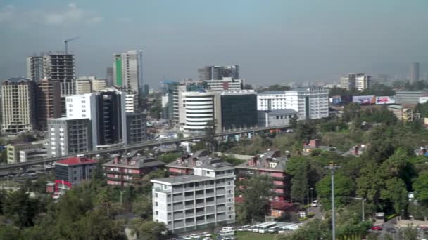 Vista Ángulo Alto Sobre Capital Etiopía Addis Abeba — Vídeo de stock