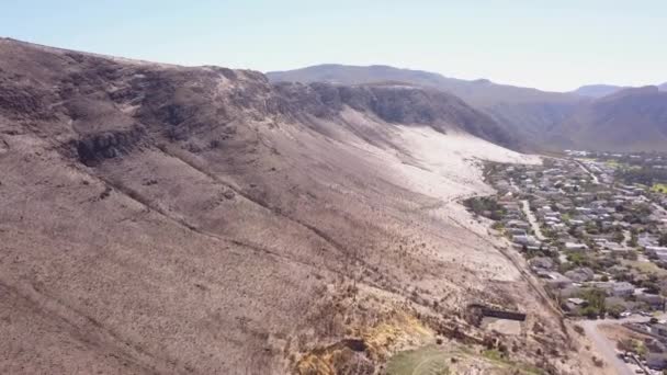 Luftaufnahme Einer Verbrannten Sandlandschaft Nach Einem Brand — Stockvideo