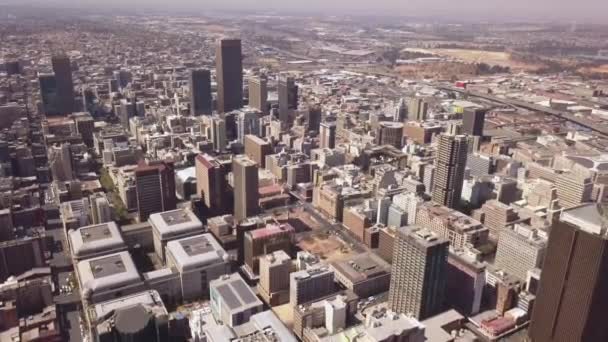 Aerial City Johannesburg South Africa — Stock Video