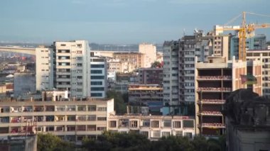 Mozambik 'in başkenti Maputo' nun yüksek açılı manzarası