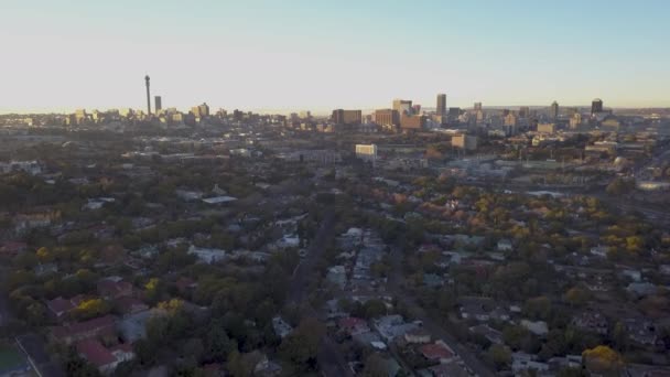 Aerial Overhead Johannesburg Sydafrika — Stockvideo