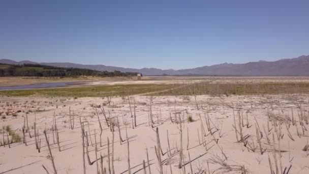 Empty Dam Cape Town Water Crisis — стоковое видео