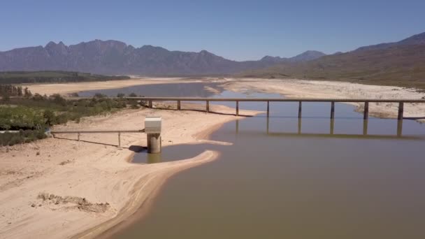 Empty Dam Cape Town Water Crisis — стоковое видео