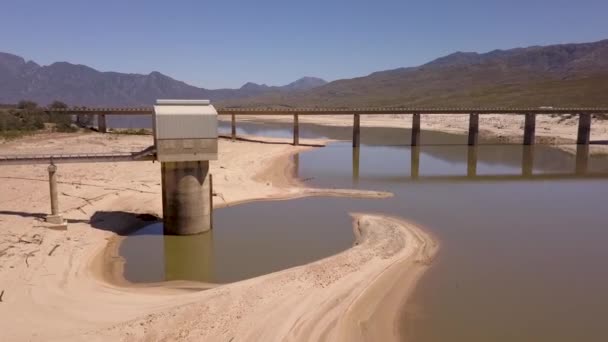 Empty Dam Cape Town Water Crisis — Stock Video