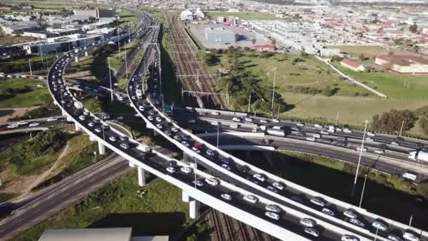 Junção Aérea Tráfego Ocupado Aéreo — Vídeo de Stock