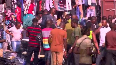 Lagos şehir merkezindeki sokak sahnesi Nijerya 'da