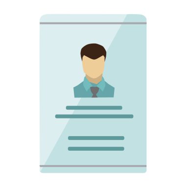 Kimlik kartı düz tasarım