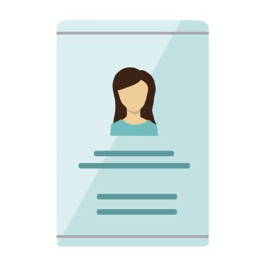 Kimlik kartı düz tasarım