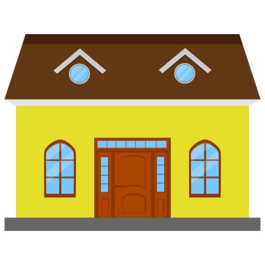 İzole edilmiş sarı ev