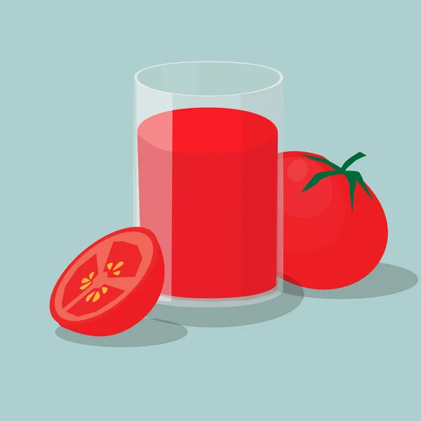 Succo di pomodoro rosso — Vettoriale Stock