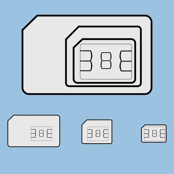 Set de cartes SIM — Image vectorielle