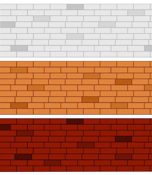 Conjunto de paredes de tijolo coloridas — Vetor de Stock