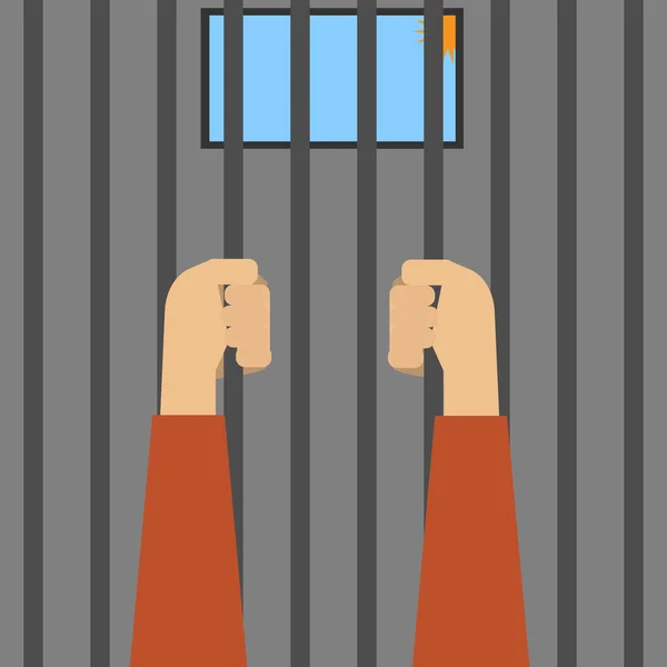 Gevangene in oranje gewaden — Stockvector