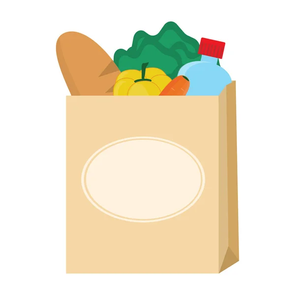 Alimentos em saco de papel —  Vetores de Stock