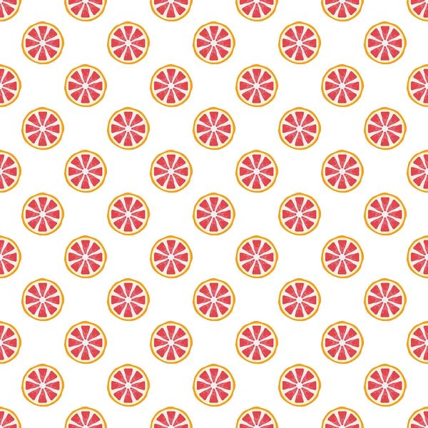 Colorful grapefruit pattern — Stock Vector