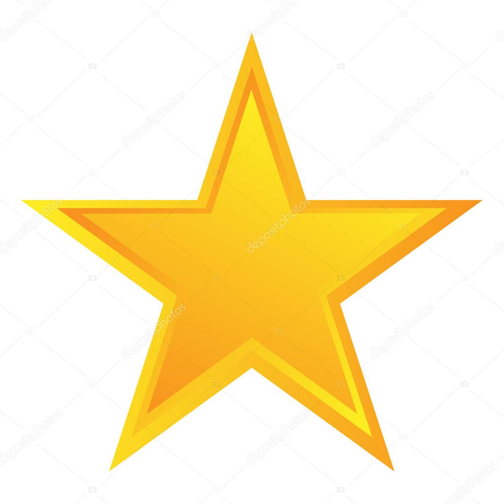 Simple golden star sign