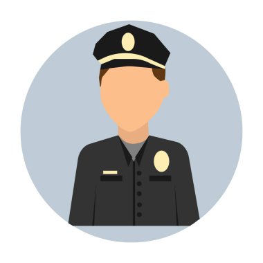 Polis memuru renk simgesi. Meçhul polis