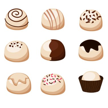 Beyaz çikolata şeker seti