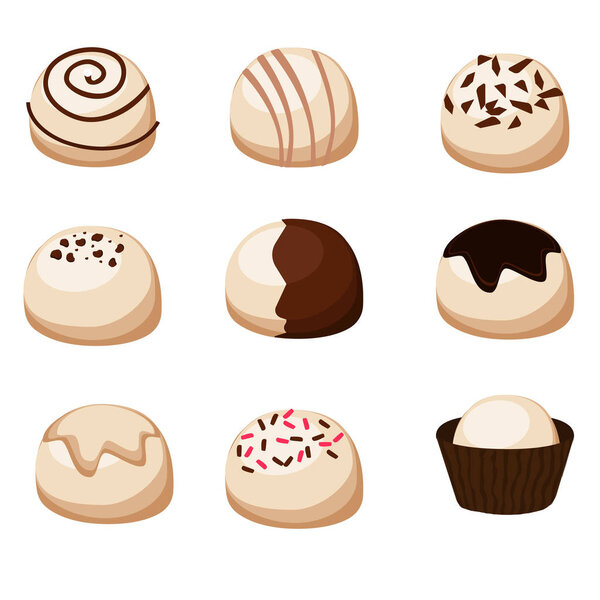 White chocolate candy set