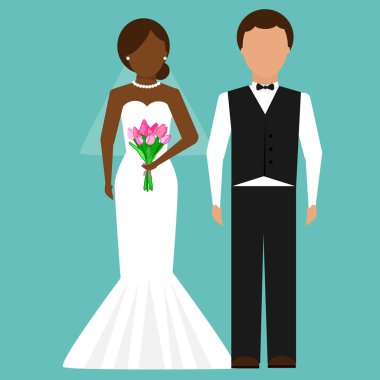 İzole gelin ve damat