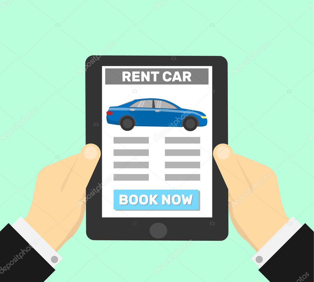 Car booking on website